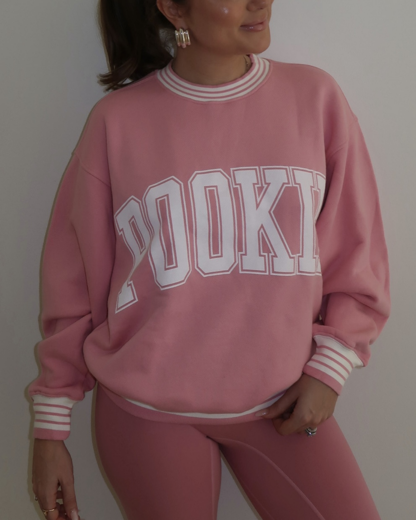 Pink Pookie Varsity Crewneck