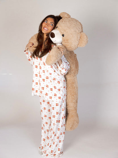 White Teddy Rose PJs