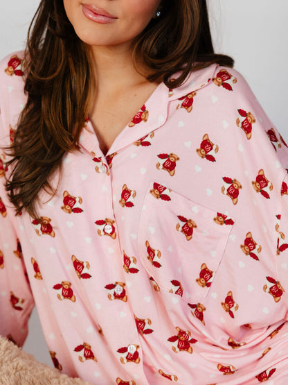 Pink Teddy Rose PJs