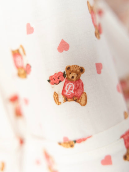 White Teddy Rose PJs
