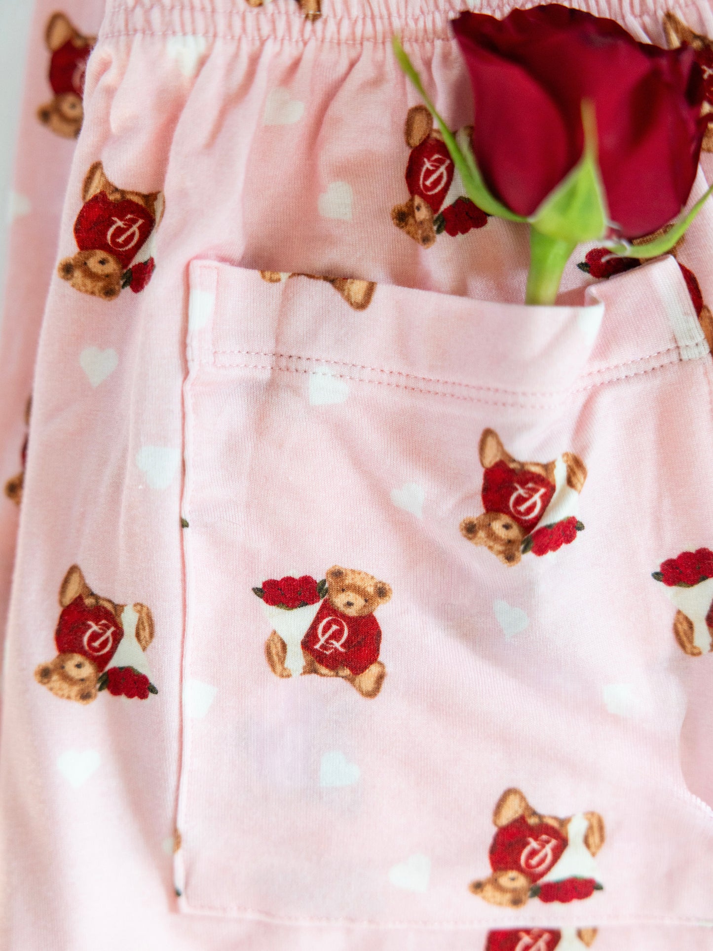 Pink Teddy Rose PJs