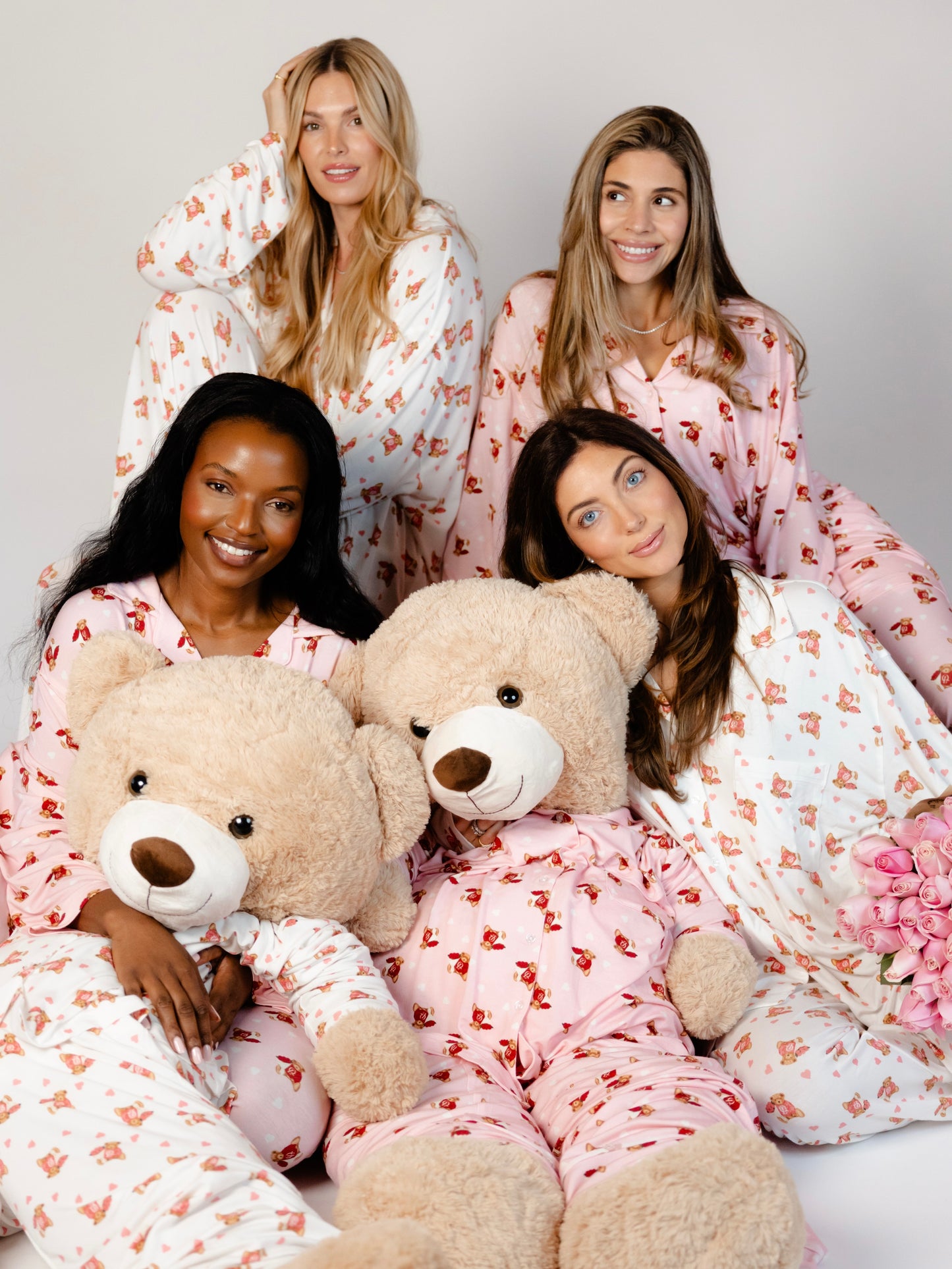 Pink Teddy Rose PJs