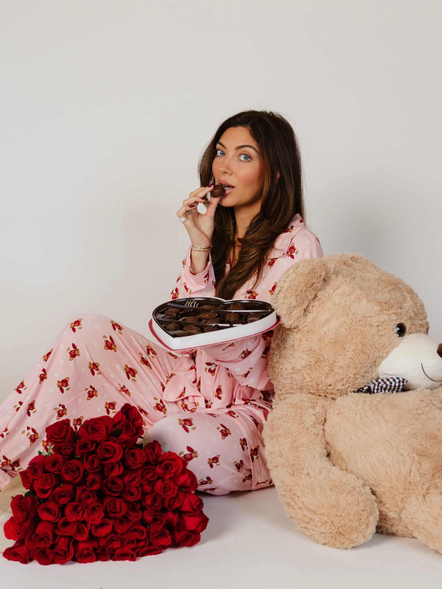 Pink Teddy Rose PJs