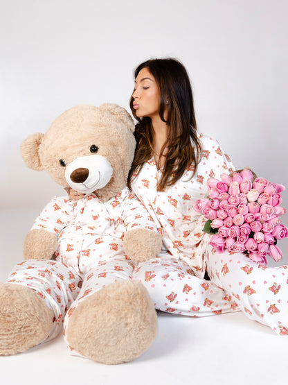 White Teddy Rose PJs